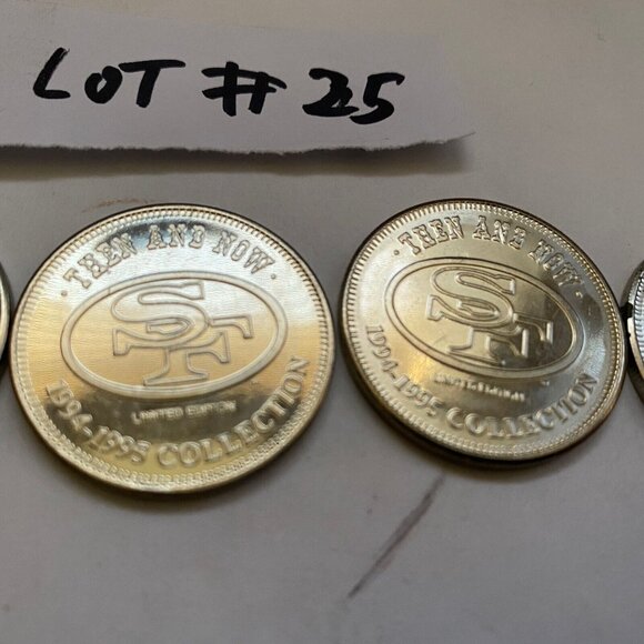 San Francisco 49ers then and now 1994-95 collectable coins 5 of 20 Lot #25 - Picture 8 of 9